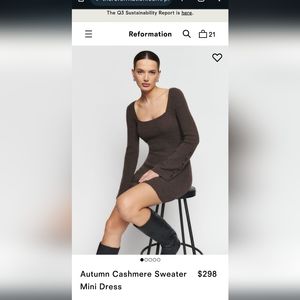 Reformation autumn cashmere dress